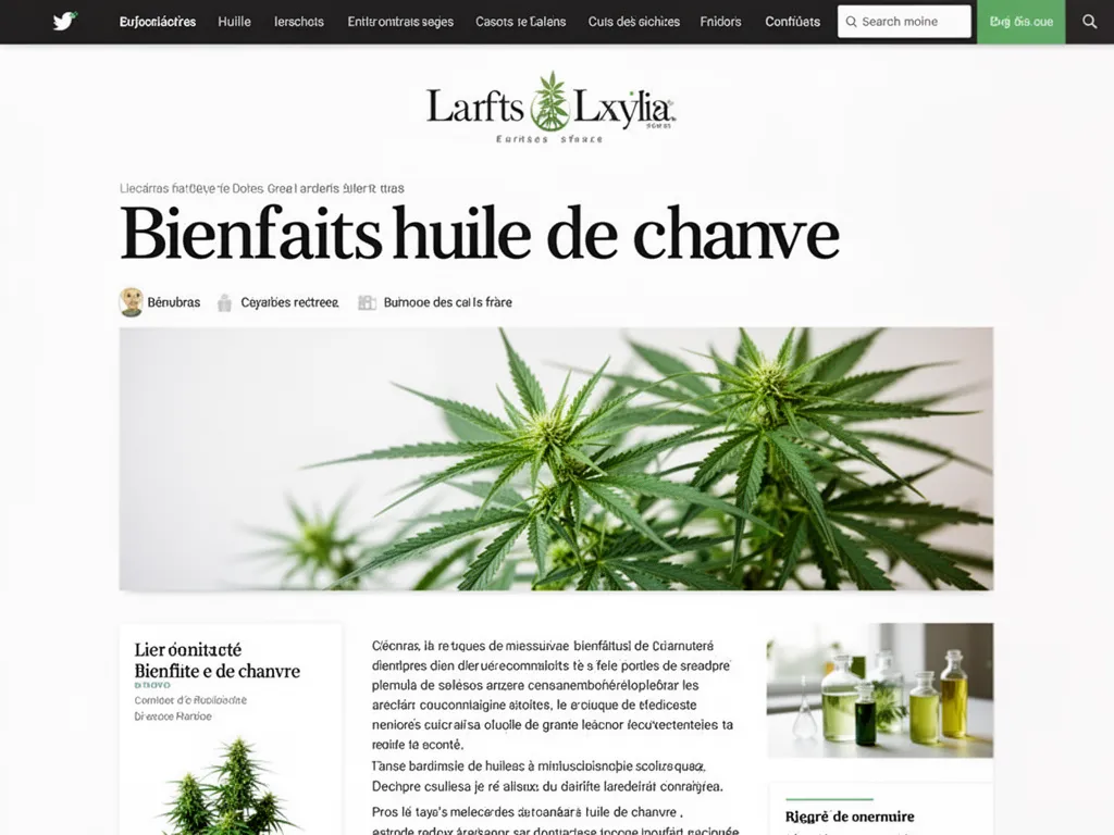 Bienfaits de l'huile de chanvre : le guide complet