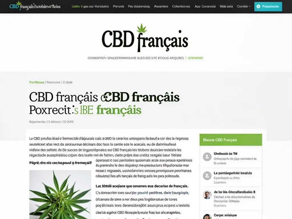 CBD français : guide pratique, bienfaits et légalité