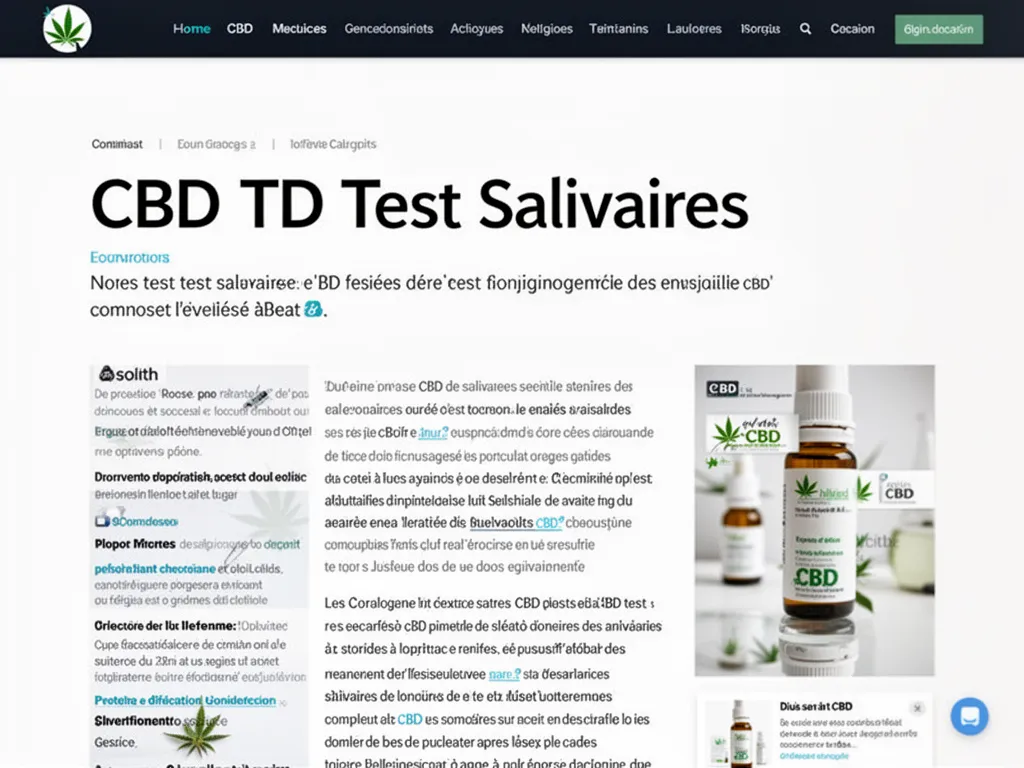 CBD et test salivaire en 2026 : le guide cash au volant