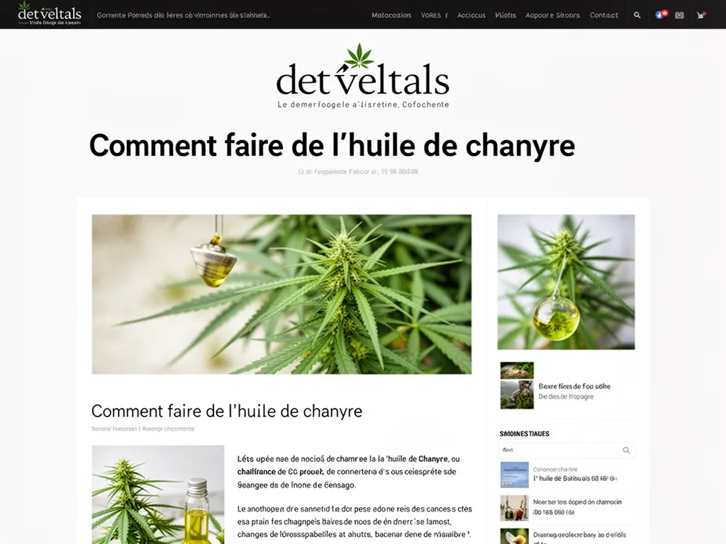 Comment faire de l'huile de chanvre chez toi sans te planter