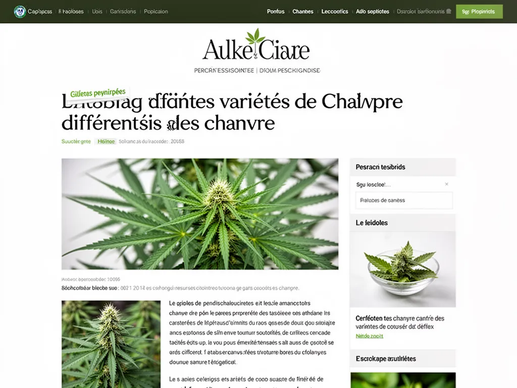 Différentes variétés de chanvre : choisir selon l'usage