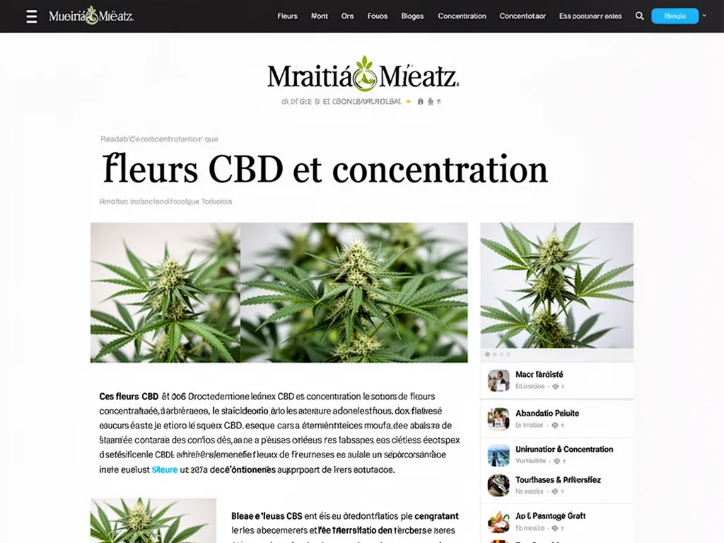 Fleurs CBD et concentration : comment choisir et doser
