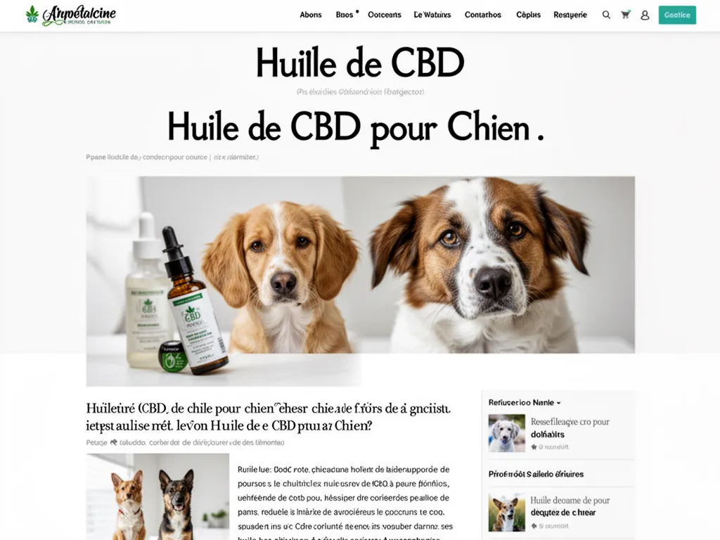 Huile de CBD pour chien : guide pratique et précautions