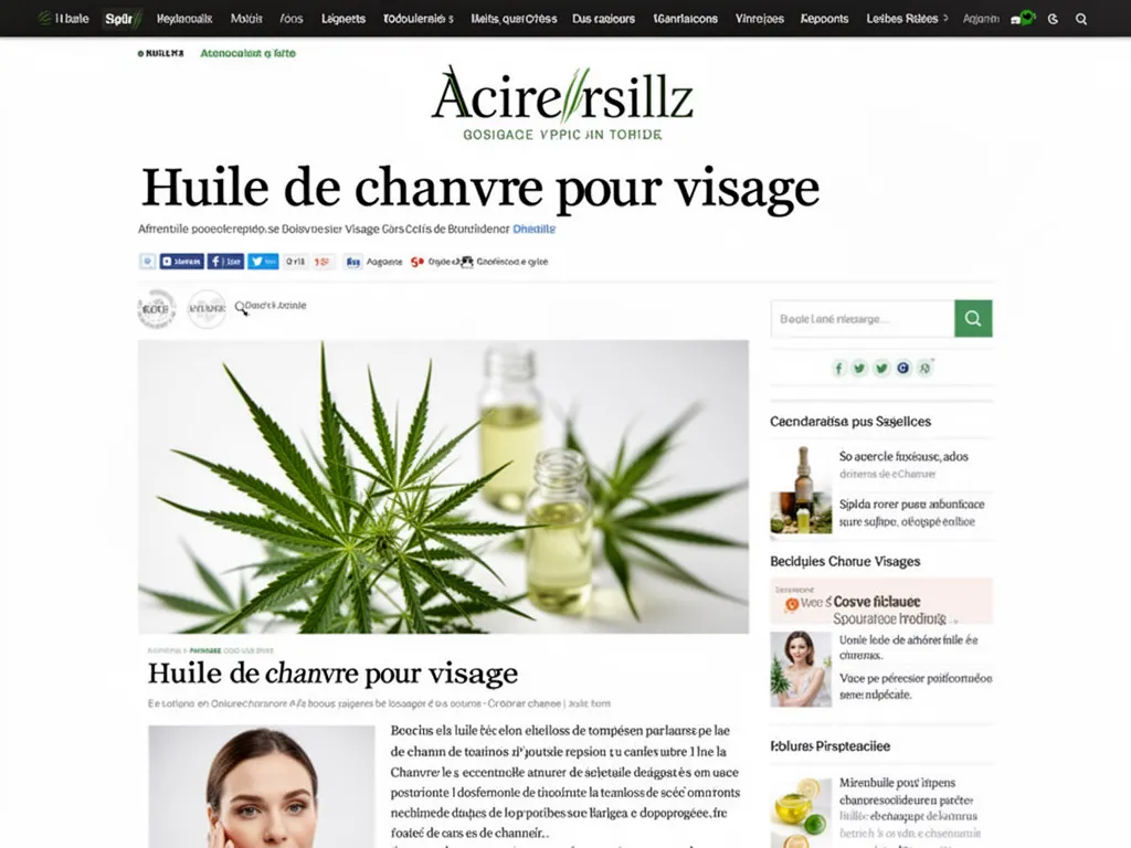 Huile de chanvre pour visage : le guide peau complet