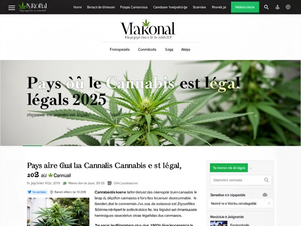 Pays où le cannabis est légal en 2025 : état des lieux